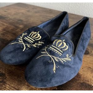 Vionic Romi Midnight Velvet Slippers Womens Sz 10